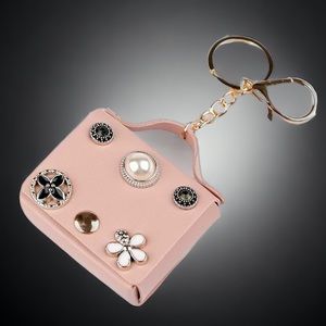 Pink Mini Purse / AirPods Holder Bag Charm Keychain